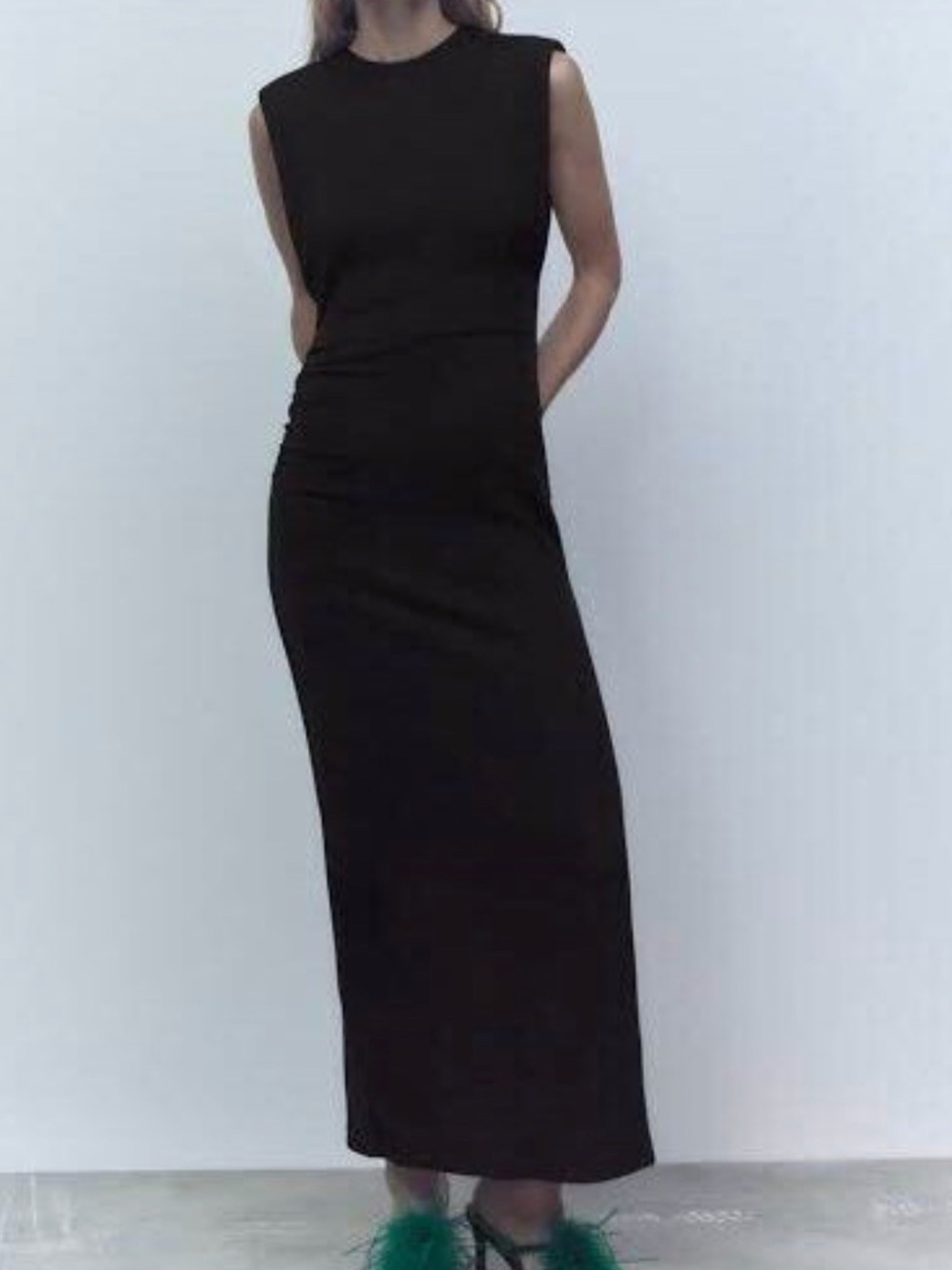 Zara Tank Scrunch Midi Dress